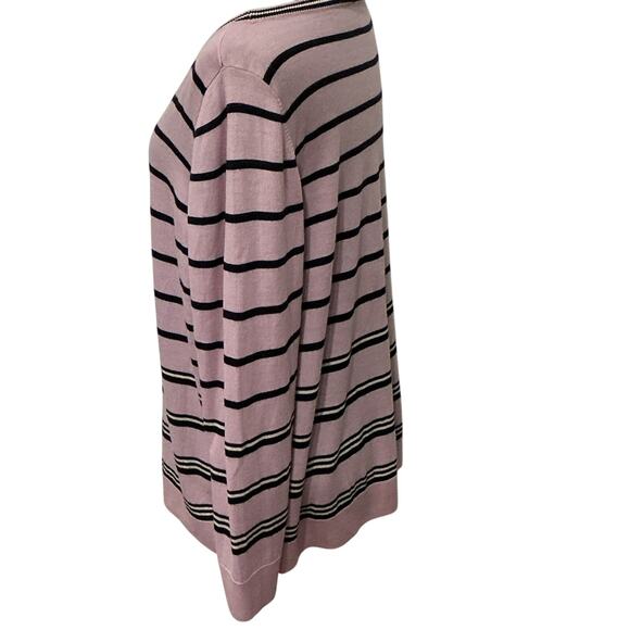 Talbots Woman’s Petites Lavender 100% Merino Wool Stripes Sweater Size 3XP - Picture 5 of 10